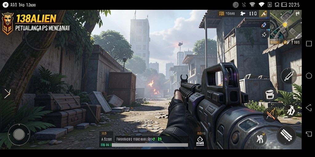 Screenshot gameplay 138ALIEN menampilkan aksi seru dan fokus pada pertempuran FPS.