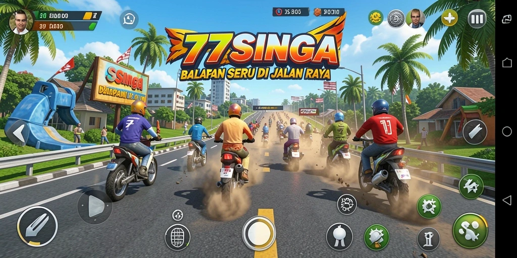 Gameplay seru balapan kecepatan tinggi di 77SINGA.
