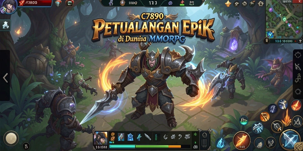 Menampilkan aksi seru dalam permainan MMORPG C7890.