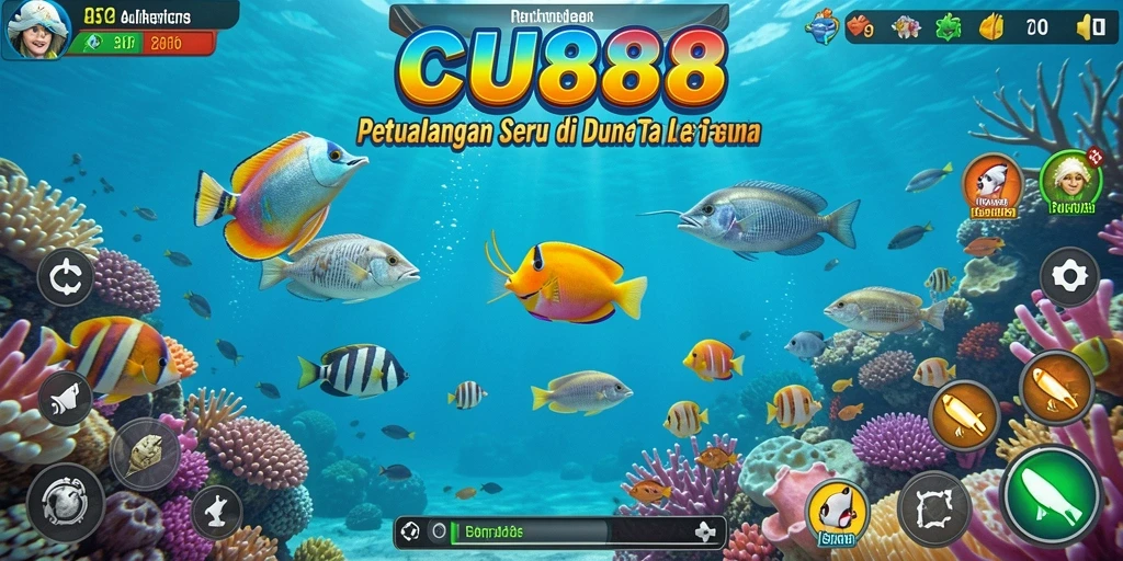 Tampilan menakjubkan dari gameplay Tembak Ikan CU888.