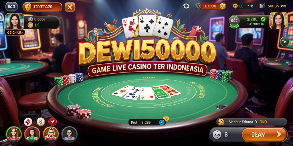 Screenshot gameplay DEWI5000 menunjukkan keseruan permainan Live Casino.