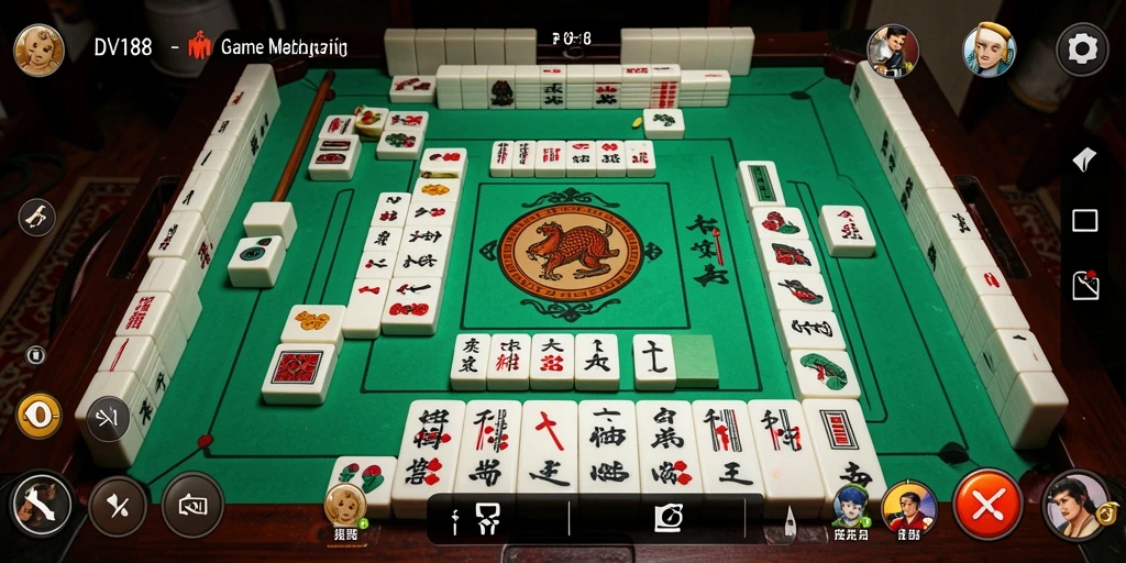 Tangkapan layar gameplay Mahjong yang mendebarkan di DV188.