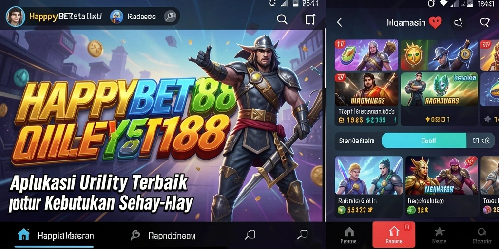 Screenshot utama <strong>HAPPYBET188</strong> menampilkan antarmuka aplikasi Utility yang intuitif.