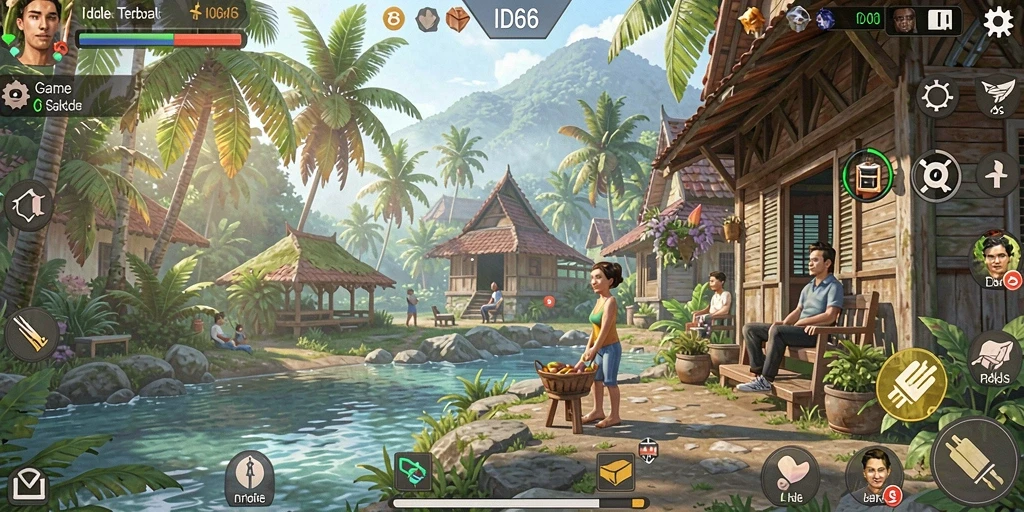 Tangkapan layar gameplay ID66 dengan elemen Idle yang menarik.