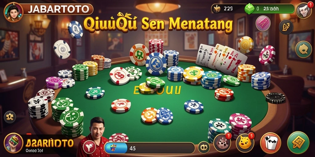 Tampilan gameplay QiuQiu yang menarik dan mendebarkan.