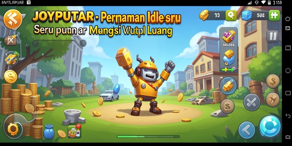 Tampilan utama gameplay JOYPUTAR yang penuh warna dan menarik.