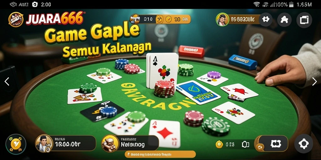 Screenshot JUARA666 menampilkan gameplay Gaple yang menarik.