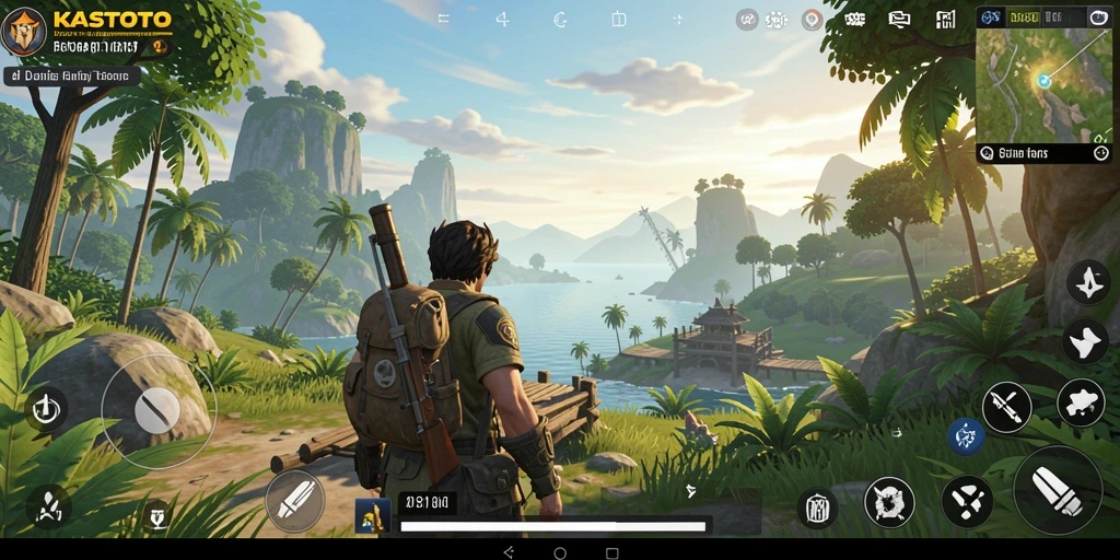 Tangkapan layar gameplay KASTOTO yang menampilkan dunia terbuka yang menakjubkan.