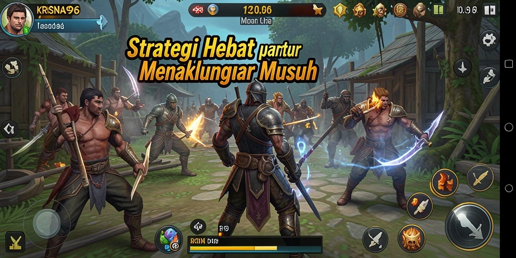 Tampilan gameplay mendebarkan dalam KRISNA96.