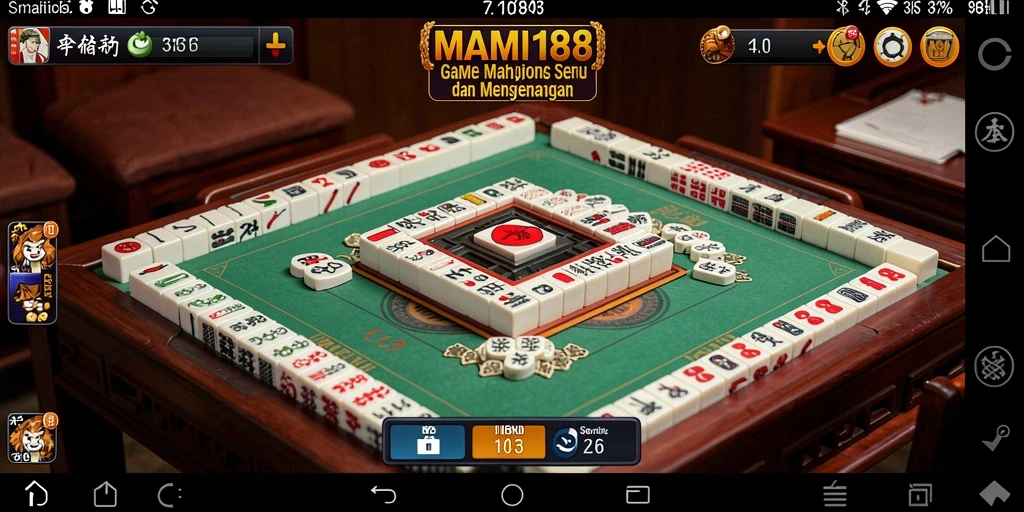 Tampilan gameplay MAMI188 yang menarik dan seru dalam permainan Mahjong.