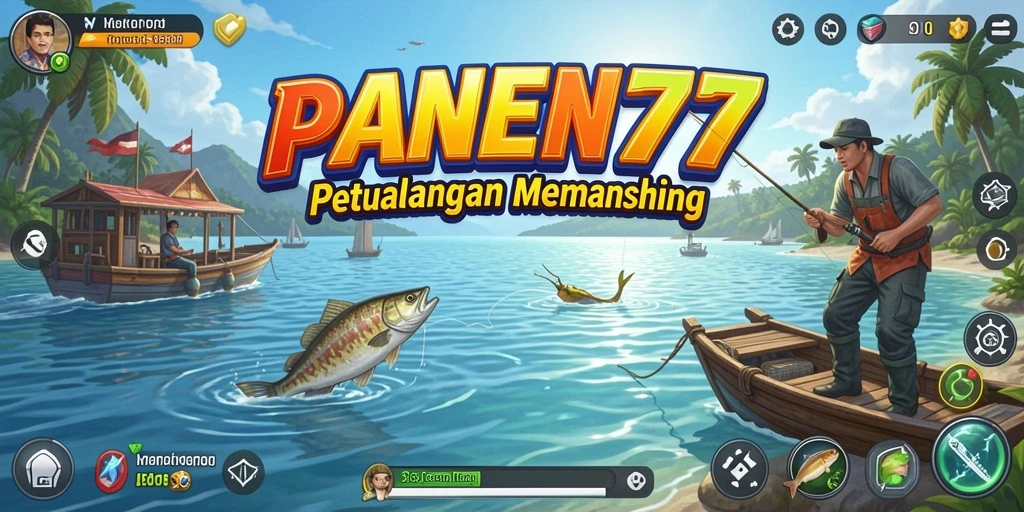 Tampilan gameplay memancing di PANEN77 yang seru dan menantang.