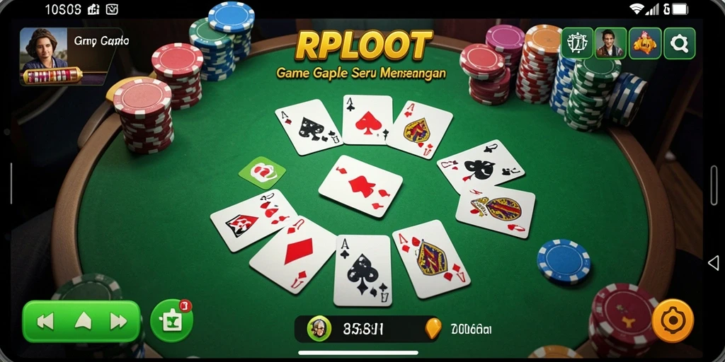 Tampilan gameplay Gaple yang interaktif dan seru.