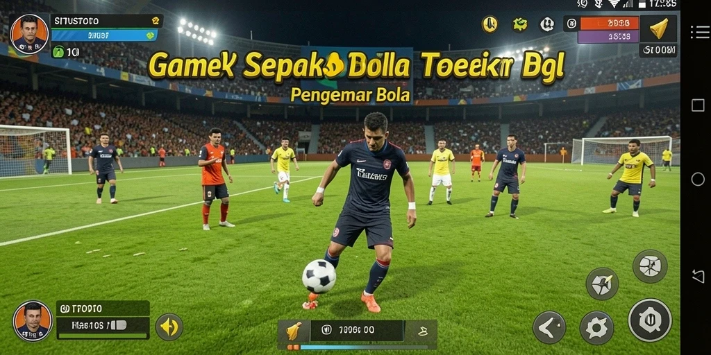 Tampilan gameplay menarik dari SITUSTOTO yang menggambarkan aksi sepak bola.