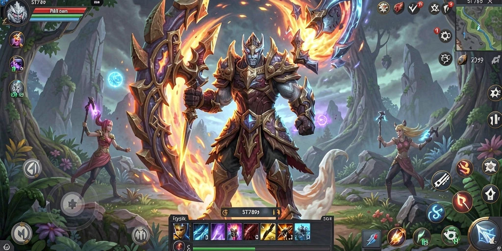 Tampilan gameplay menarik dari ST789 dengan aksi MMORPG penuh tantangan.