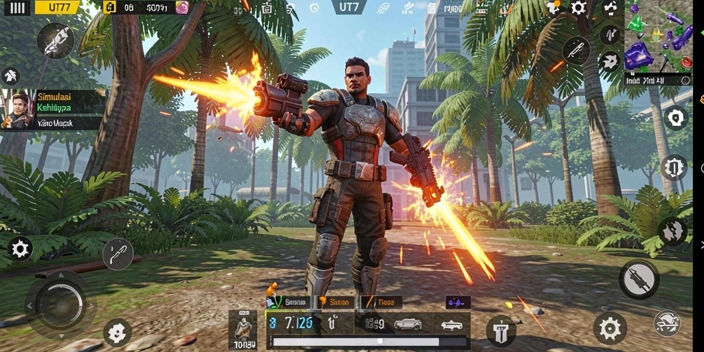 Tampilan menarik dari gameplay UT77 yang menggambarkan kehidupan simulasi.