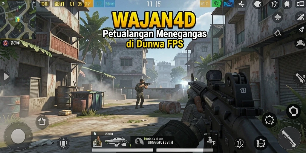 Tangkapan layar menampilkan aksi gameplay senjata di WAJAN4D.